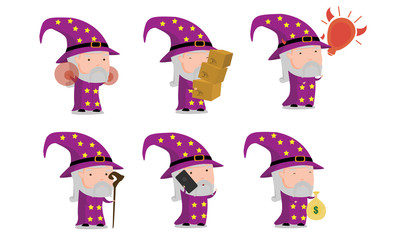 Wizard set cartoon 2