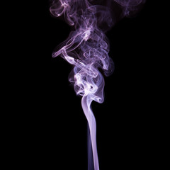 Movement of smoke on black background.
