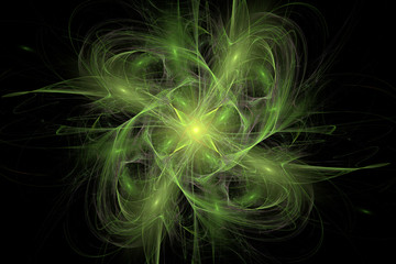 Abstract smooth green fractal texture