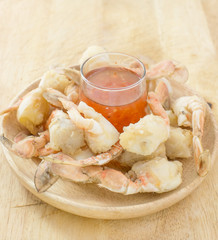 Deep fried crab legs