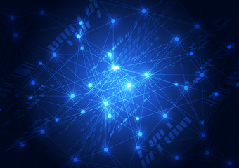 Naklejka na ściany i meble abstract vector future network technology background illustration