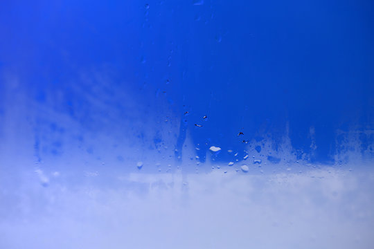 Glass with natural water drops