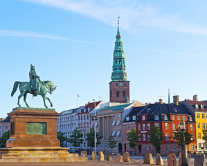 Equestrian statue of Frederik VII, Copenhagen, Denmark. 