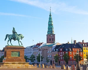 Wall murals Historic monument Equestrian statue of Frederik VII, Copenhagen, Denmark. 
