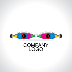 creative eye vision logo concept vector illustration 