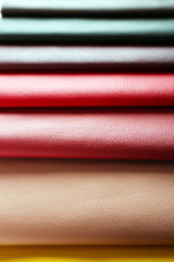 Scraps of colored tissue close up