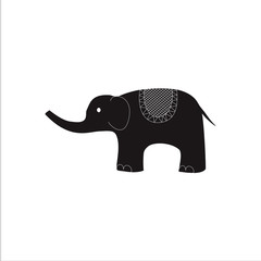 Elephant on a white background
