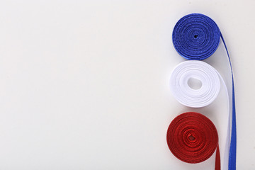 Fototapeta na wymiar Colorful ribbons isolated on white