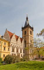Fototapeta na wymiar New Town Hall (circa 1456) in Prague