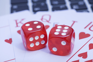 Red Bones On Playing Cards