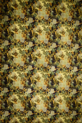 The texture of cotton fabric with small flowers