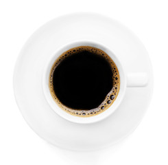 Cup of coffee isolated on white