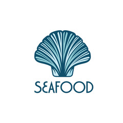 Illustration of seafood with shell