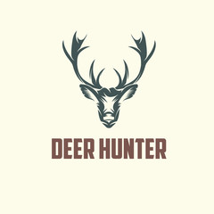 deer hunter vector design template