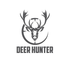 deer hunter vector design template
