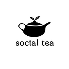 social tea concept vector design template