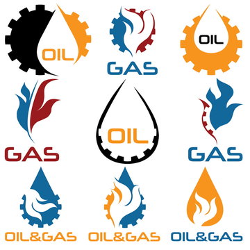 oil and gas industry design elements set