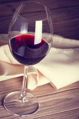 Glass of red wine