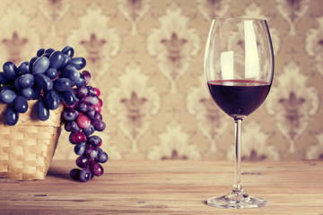 Glass of red wine