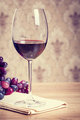 Glass of red wine