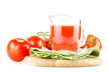 Jug with tomato juice