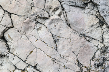 Cracked stone wall