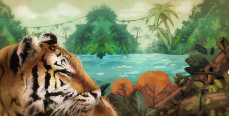 tigre en la selva