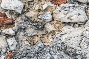 Brick and stone wall detail