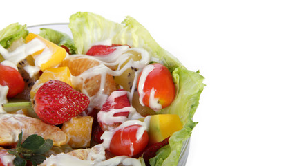 Close up bowl of salad