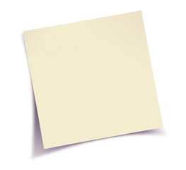 Yellow adhesive note