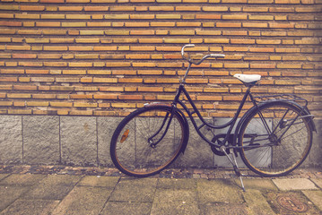 Fototapeta na wymiar Classic Vintage Black Bicycle