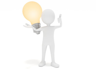 3D Männchen mit einer Idee