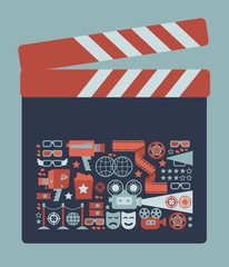 Clapboard Illustration.