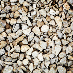 Close-up of crushed gravel as background or texture