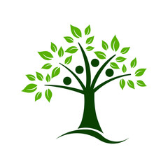 Obraz premium Tree teamwork logo