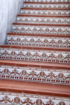 spaanse trap met mozaïek 
