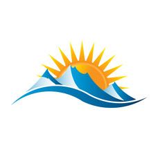Sunny mountains logo