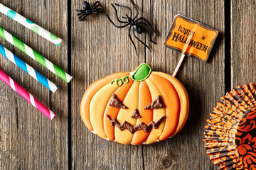 Halloween homemade gingerbread cookie