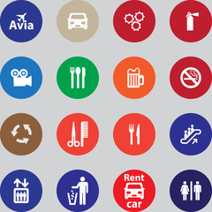 Fototapeta premium set of information icons in flat design