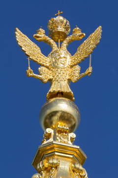Russian golden double headed eagle