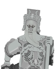 china doll statue vector image 