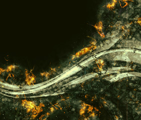 Abstract Wave Pattern Background Yellow