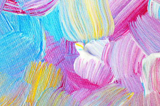 Abstract Colorful Brushstrokes As Background