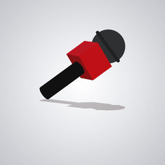 news or journalist illustration over color background