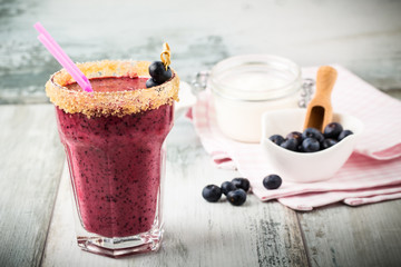 Blaubeersmoothie - blueberry smoothie
