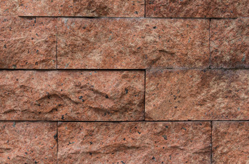 Background of red brick wall pattern texture. 