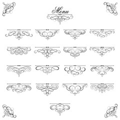 Vector set - calligraphic design elements