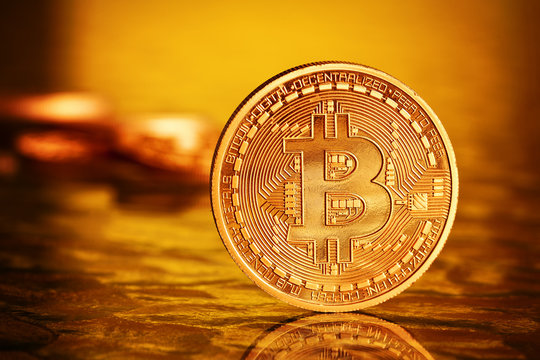 Photo .Golden Bitcoins (new virtual money )
