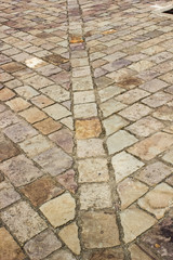 Fototapeta premium Old ancient stone flor