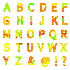 Vector abstract alphabet, 10eps